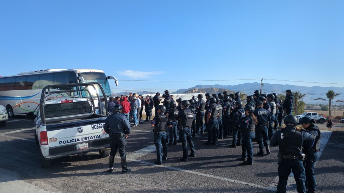 Impide Policía Estatal ingreso de manifestantes a la capital.