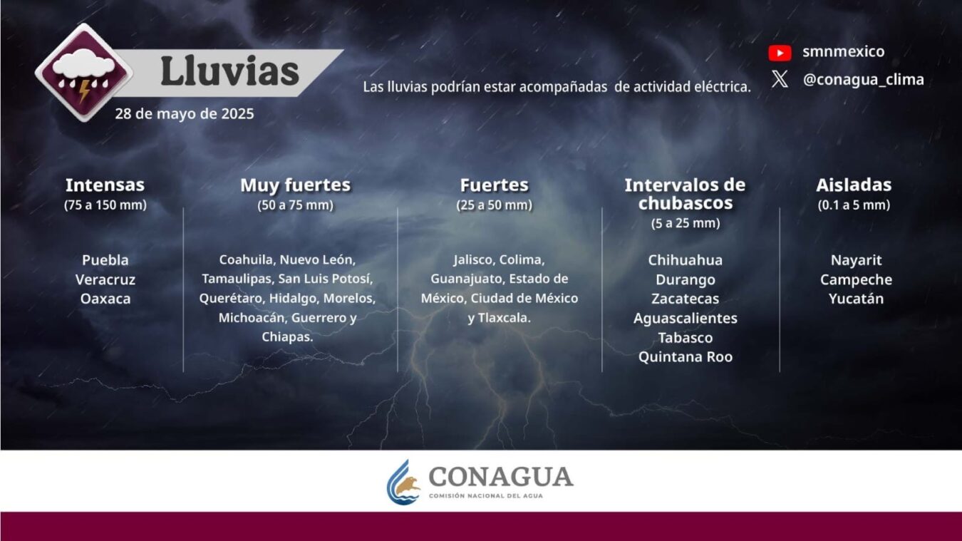 Pronostican para Hidalgo lluvias fuertes