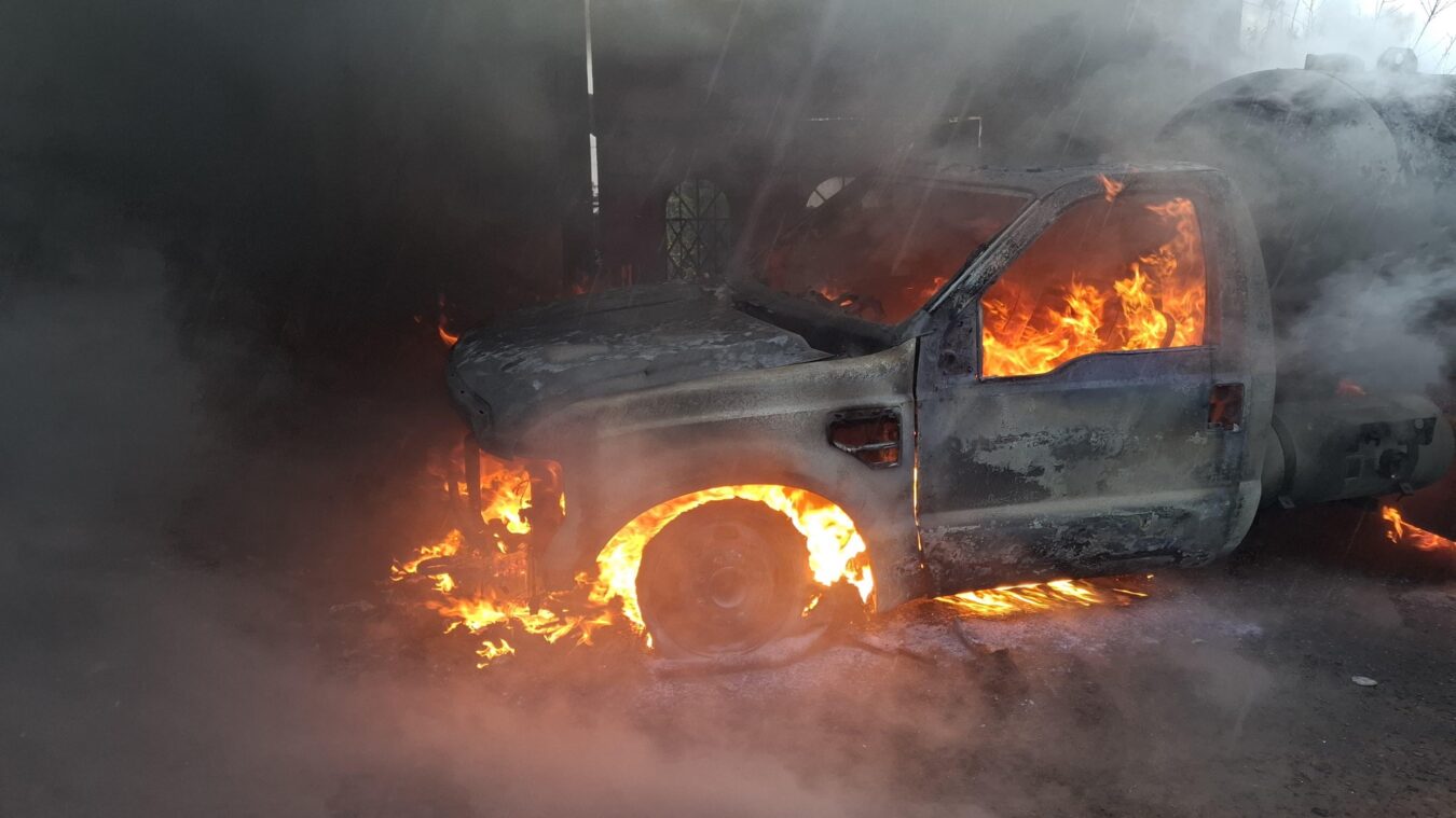 Atienden PC de Huasca incendio de pipa