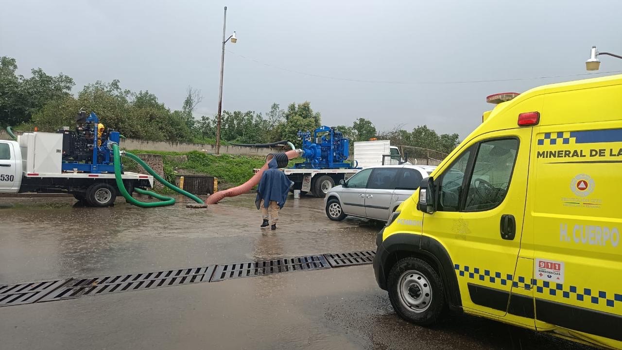 Reporta PC de Mineral de la Reforma lluvias fuertes