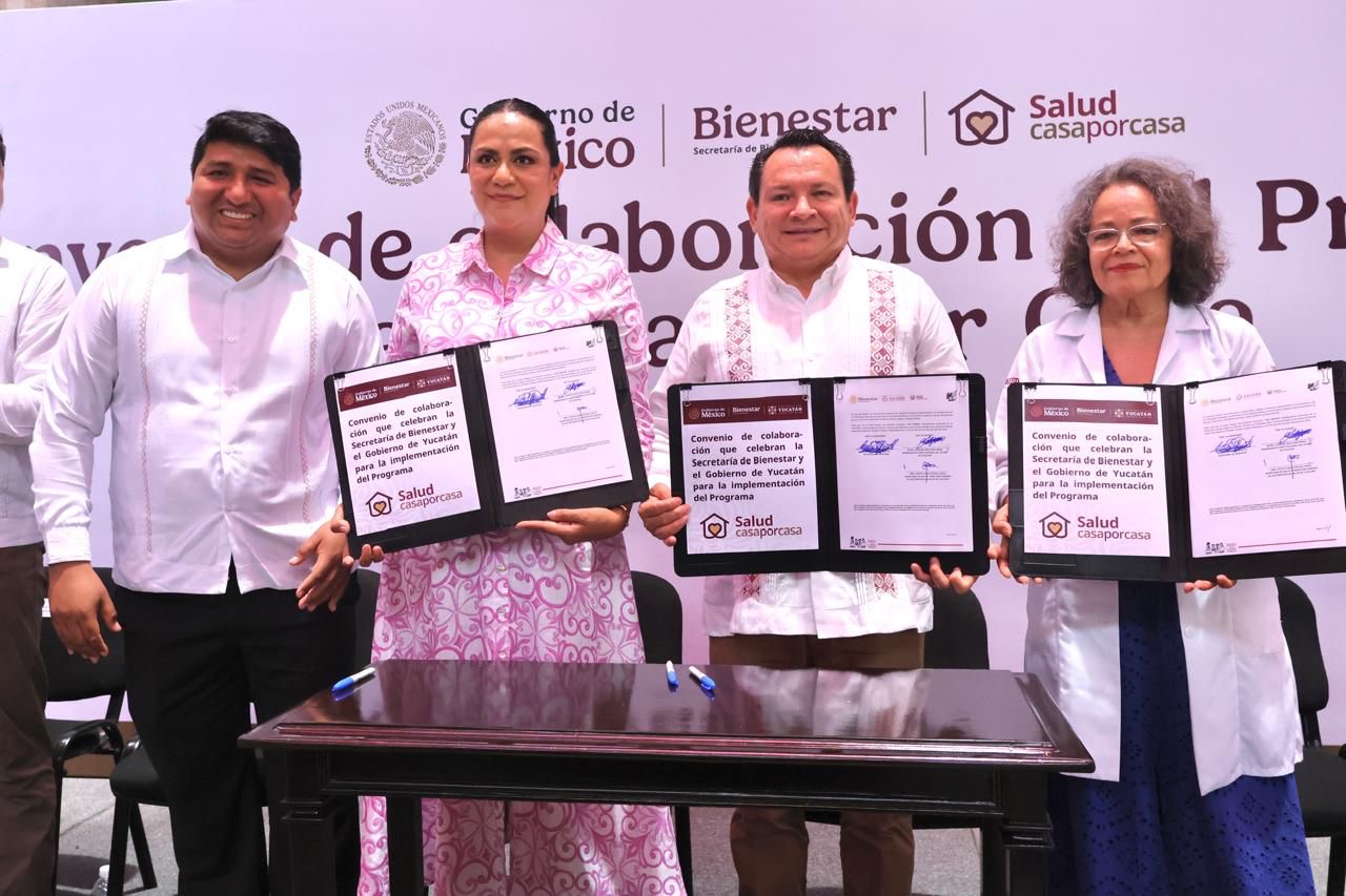 Yucatán se suscribe convenio del programa Salud Casa por Casa