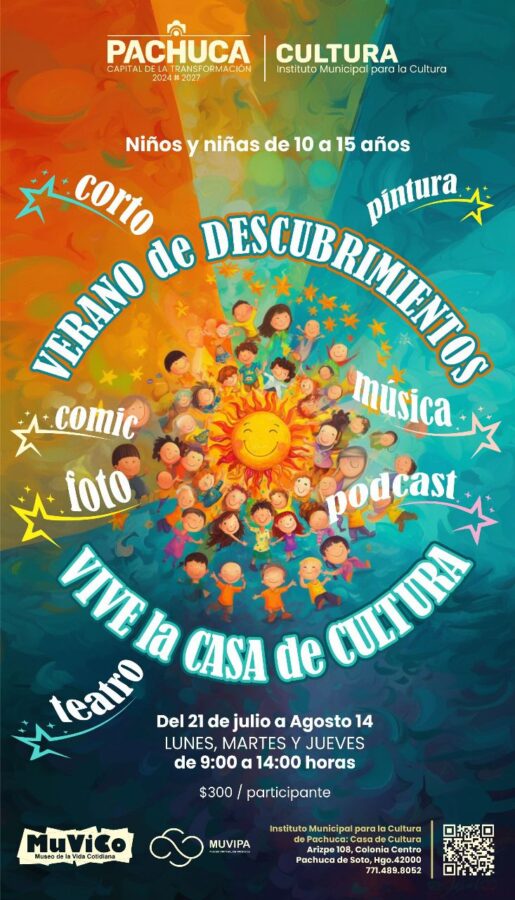 Anuncian el programa “Verano de descubrimientos” en la Casa de Cultura Pachuca