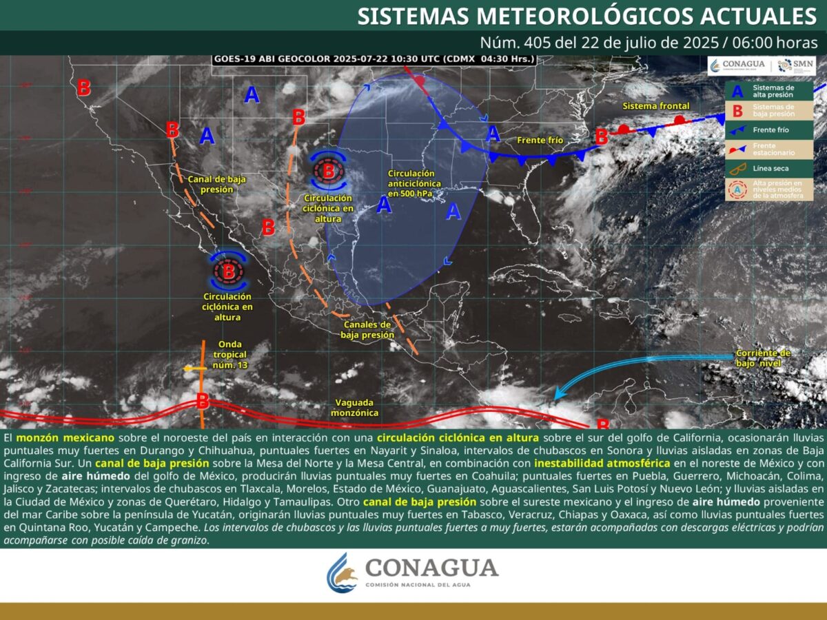 Continuarán lluvias aisladas en Hidalgo