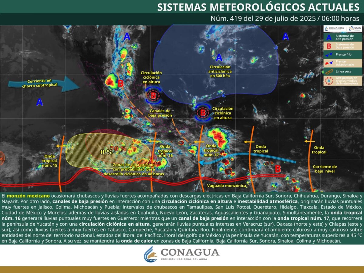 Continuarán en Hidalgo intervalos de chubascos