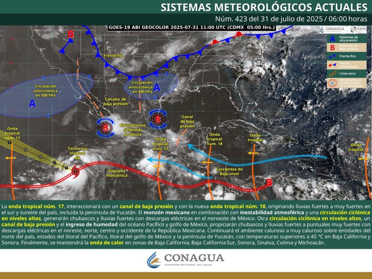 Continuarán en Hidalgo intervalos de chubascos