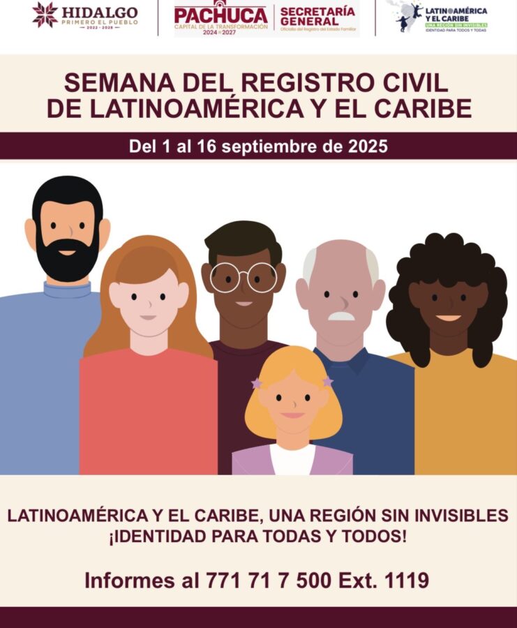 Se suma Pachuca a la Semana del Registro Civil 2025
