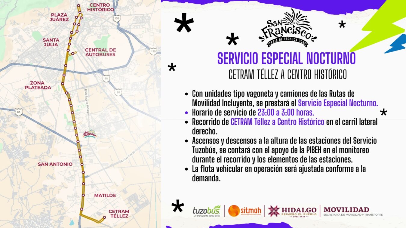 Implementan operativo de transporte público por Feria de San Francisco