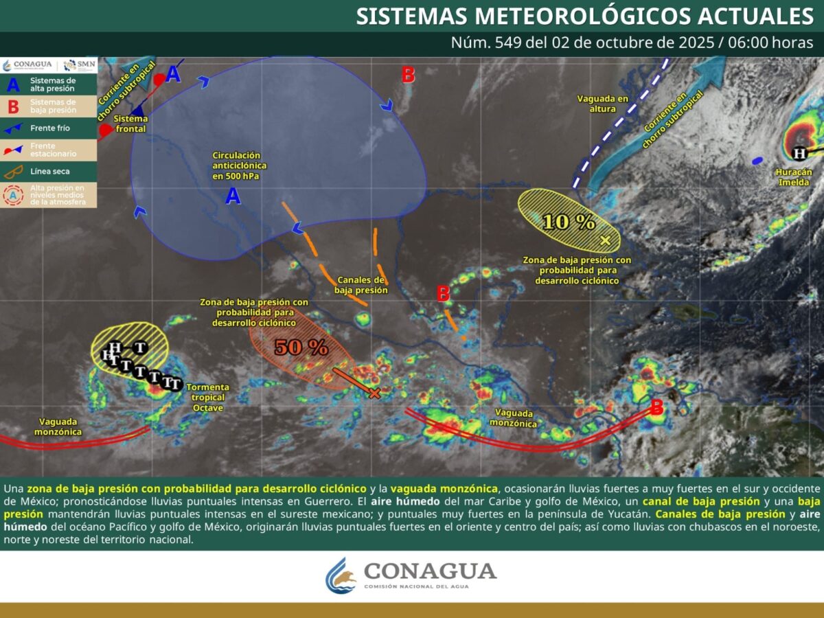Pronostican chubascos y lluvias para Hidalgo