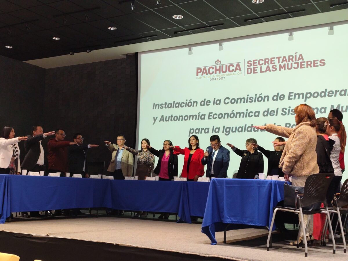 Instalan la Comisión de Empoderamiento y Autonomía Económica de las Mujeres del Sistema Municipal para la Igualdad de Pachuca