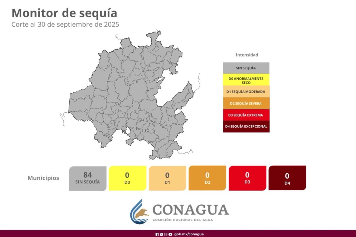 Hidalgo libre de sequía