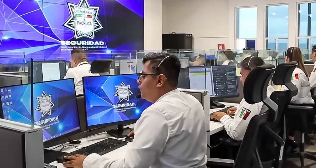 Refuerza Seguridad Pública de Pachuca monitoreo del C4