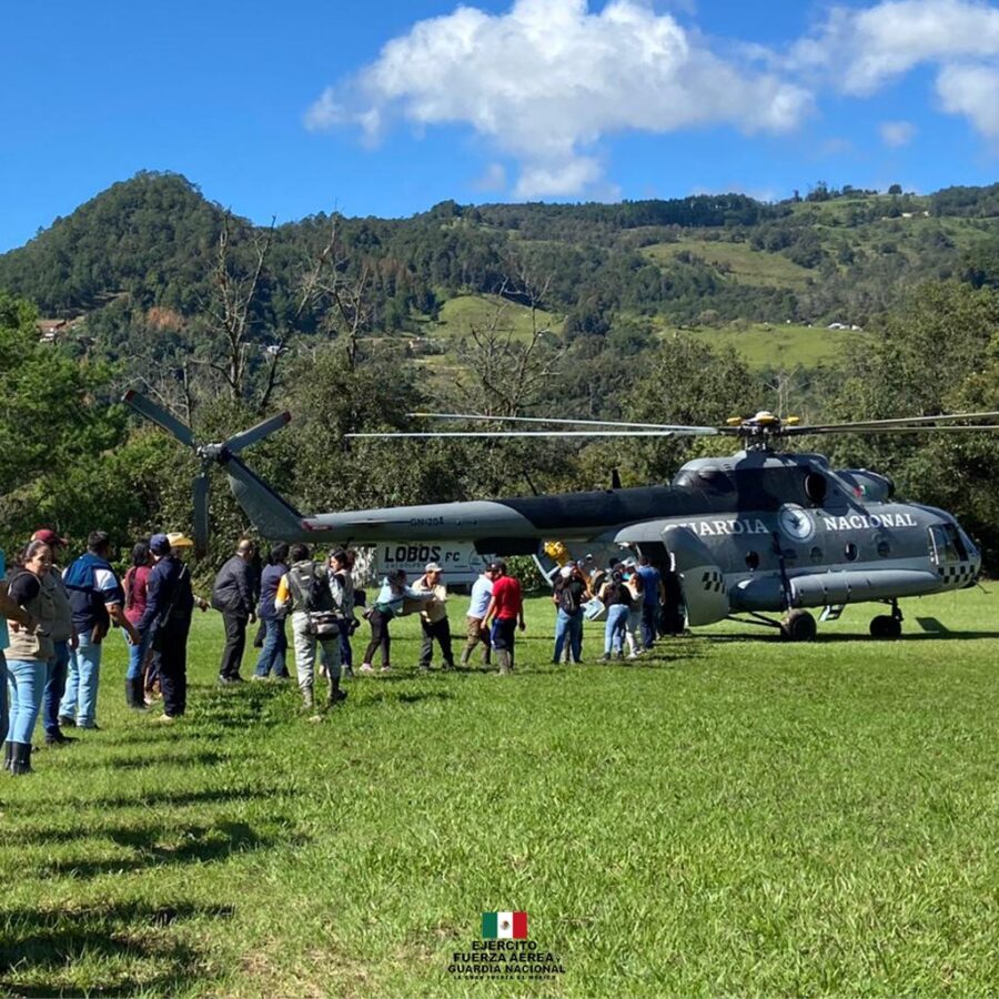 Sedena establece puentes aéreos en Hidalgo, Veracruz y Puebla