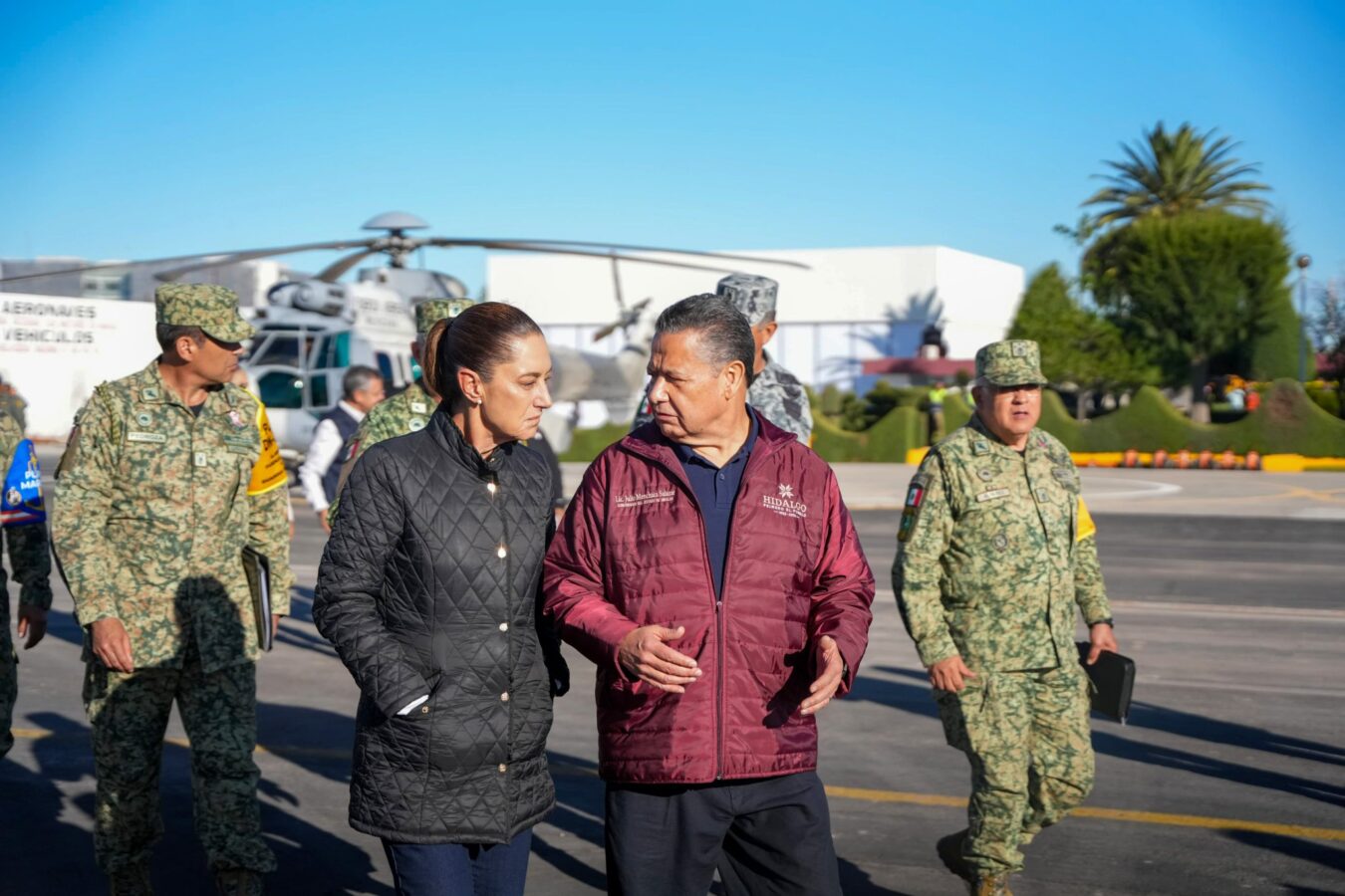 Visita Sheinbaum Hidalgo, sin recorrer zonas afectadas.