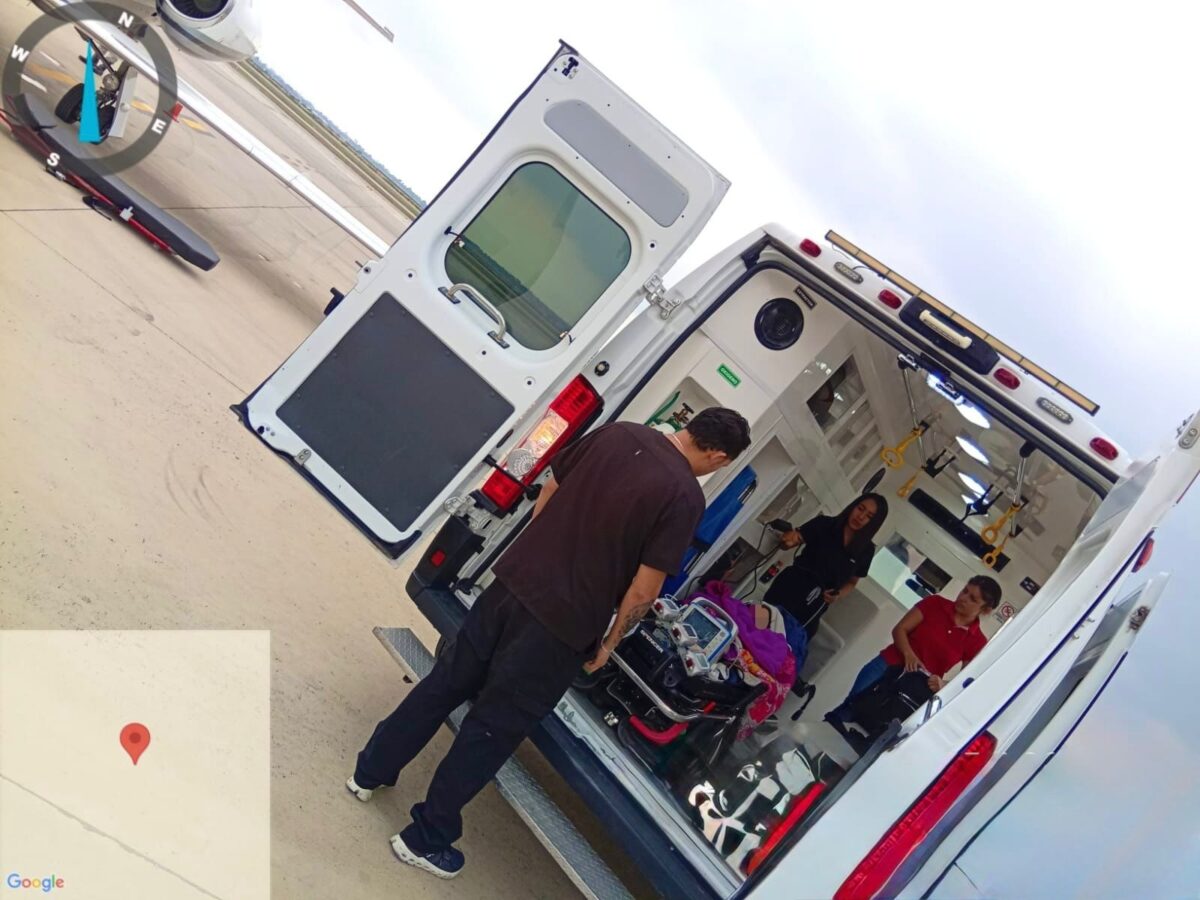 Coordina IMSS Bienestar traslado aéreo de menor con quemaduras