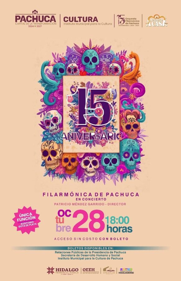 Celebra Filarmónica de Pachuca 15 años con magno concierto en el Gota de Plata
