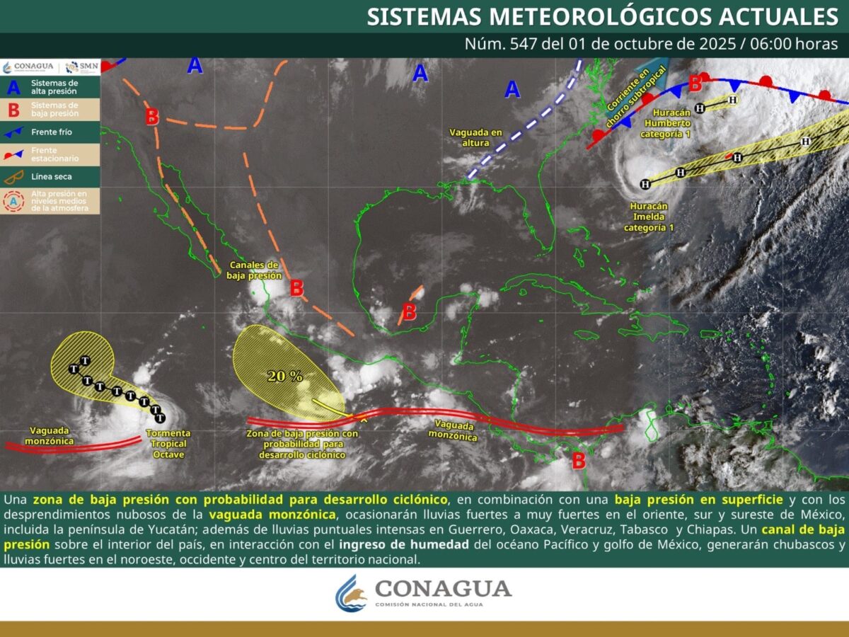 Pronostican intervalos de chubascos para Hidalgo