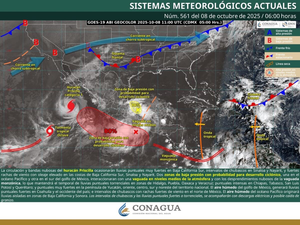 Lluvias intensas en el noreste de Hidalgo