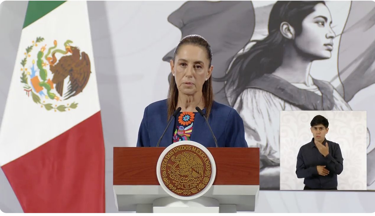 Sheinbaum rechaza señalamientos de represión; acusa a “la derecha internacional”.