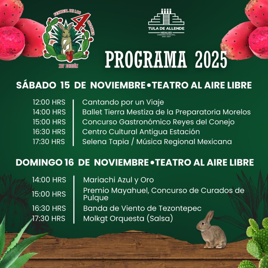 Se alista Tula de Allende para el XIV Festival de los 4 Gigantes