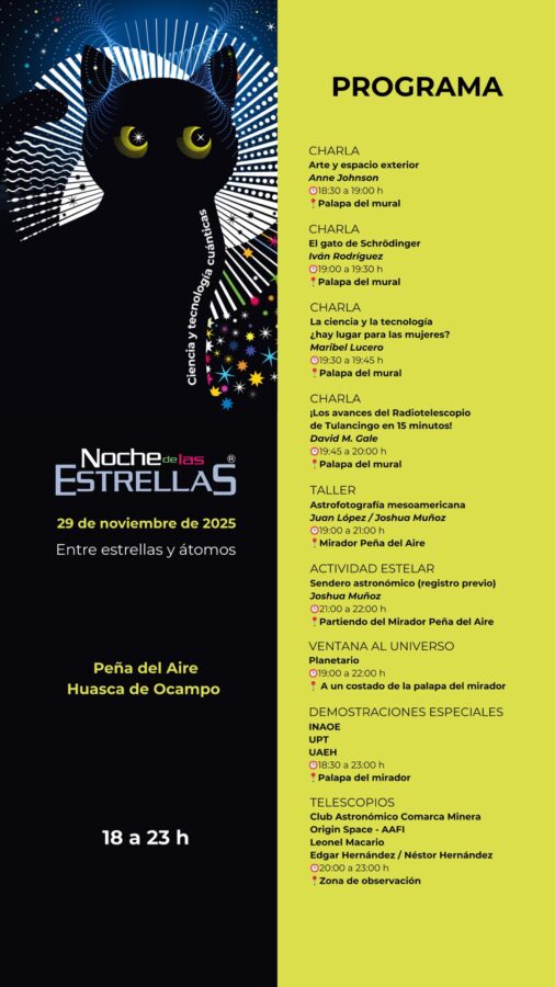 Celebra Huasca “Noche de las Estrellas 2025” en la Peña del Aire