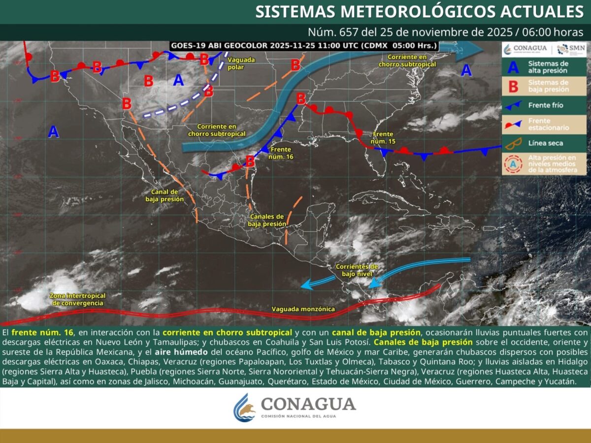 Lluvias aisladas en Sierra Alta, Huasteca, Sierra Baja, Sierra de Tenango y Valle de Tulancingo