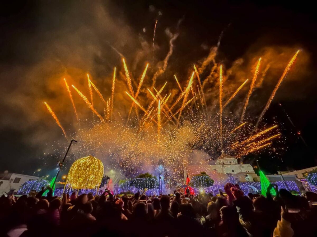 Mineral de la Reforma enciende su árbol navideño