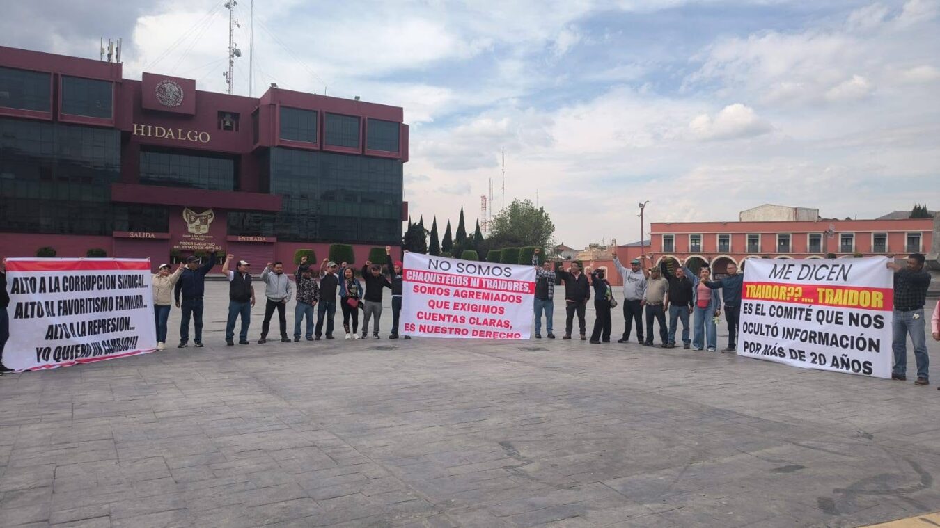 Disidentes del sindicato municipal de Pachuca exigen auditoría y rendición de cuentas