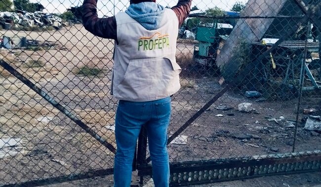 Por incendio, Profepa clausura predio a empresa de autobuses, en Hidalgo.