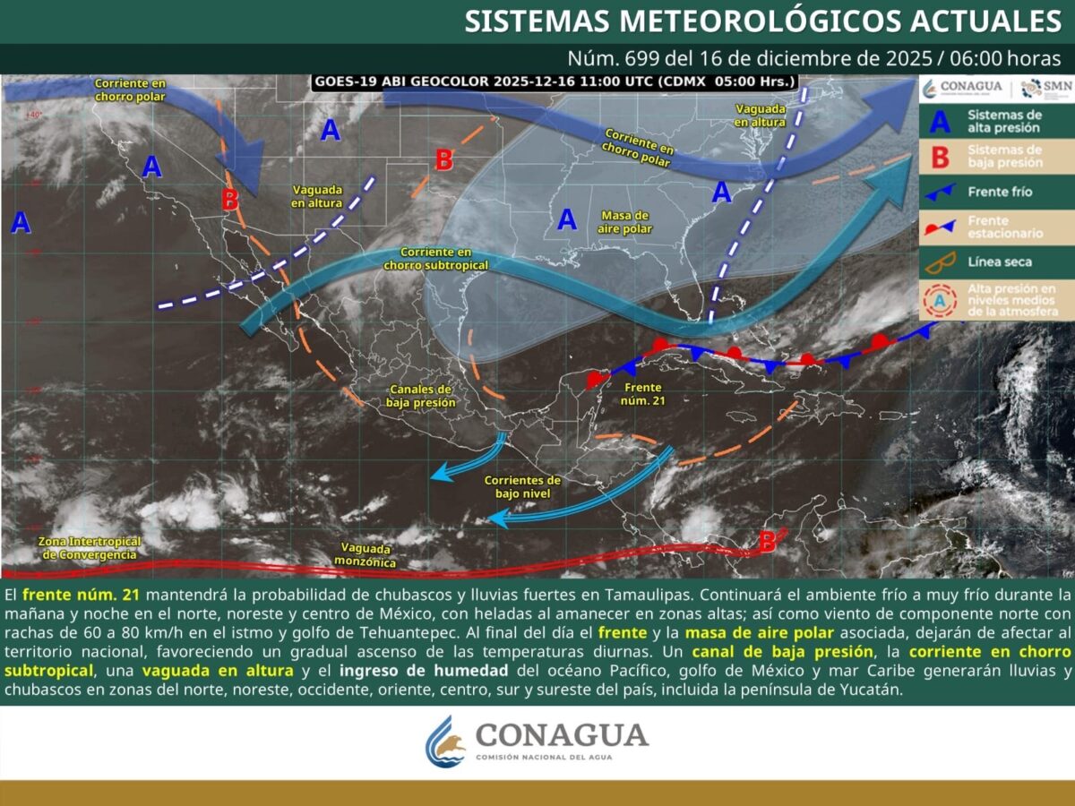 Pronostican para Hidalgo temperaturas mínimas de -5 a 0 °C