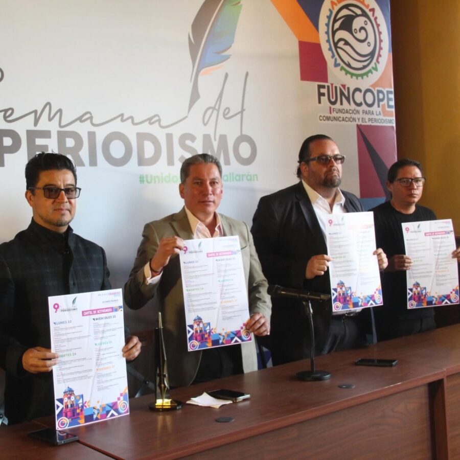 Presentan cartel de la 9ª Semana del Periodismo México 2026 en Hidalgo.