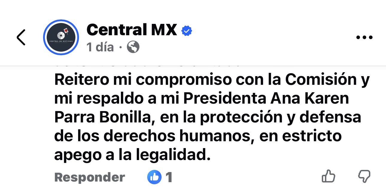Ordenan a personal de la CDHEH a “deslindarse” del escrito de queja contra Ana Parra Bonilla.