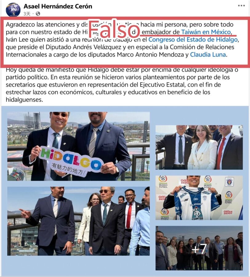 Embajada de China acusa violación al principio “de una sola China” en el Congreso de Hidalgo