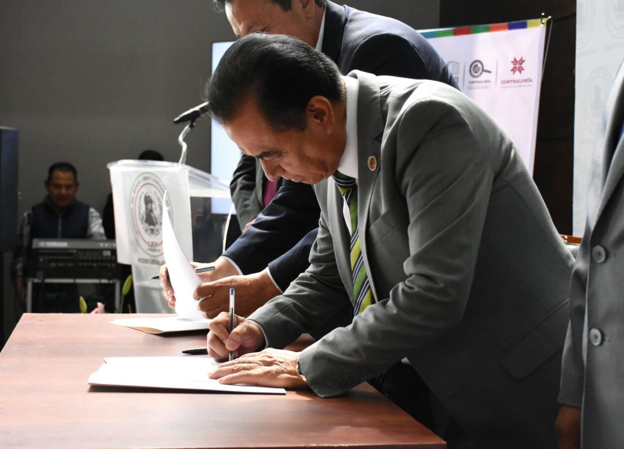 Congreso de Hidalgo firma convenio para implementar el sistema DeclaraNet.