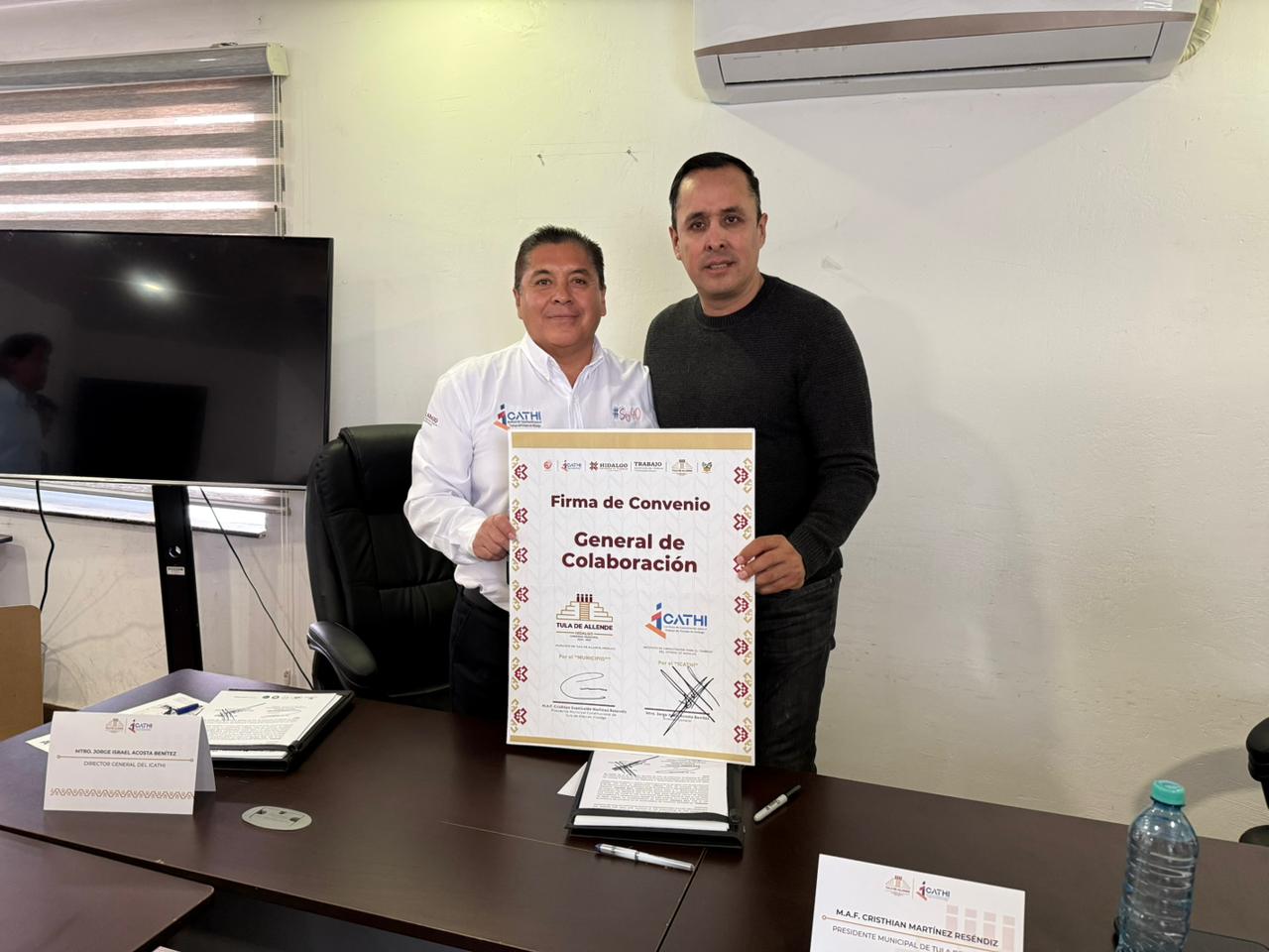 Firman convenio Tula de Allende e ICATHI