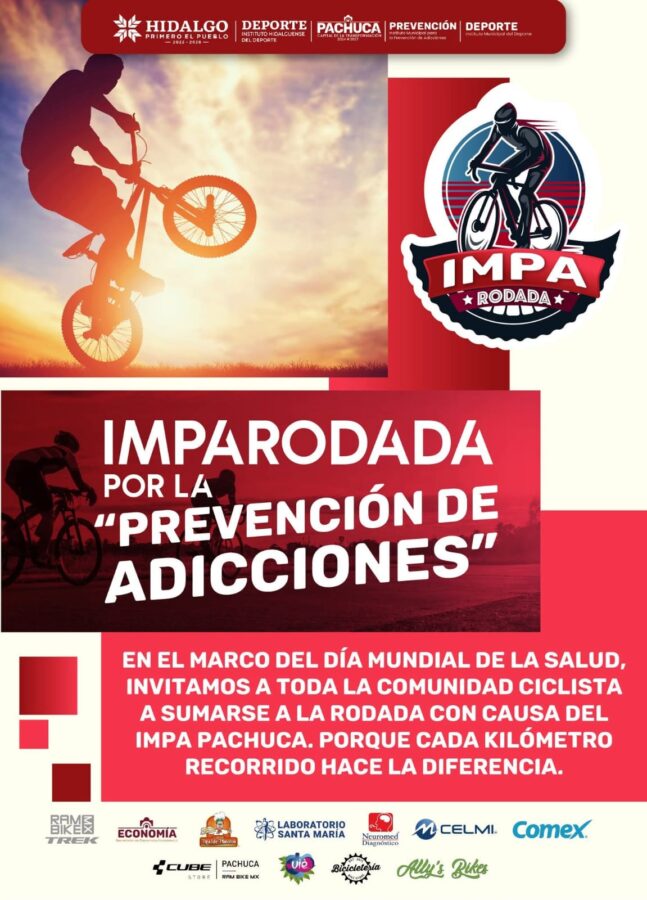 Invita la presidencia municipal de Pachuca a la Rodada Nocturna con Con causa