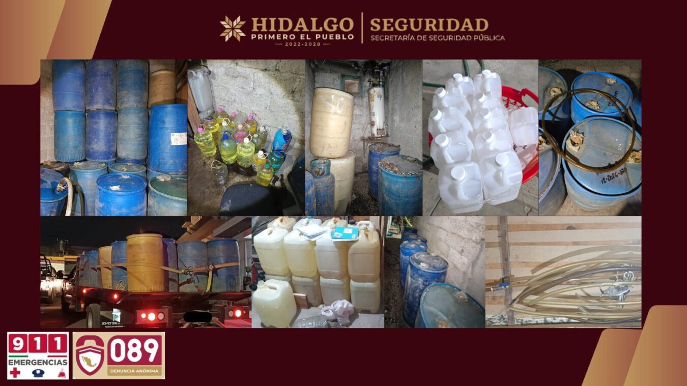 Desmantelan almacén de hidrocarburo ilegal en Tulancingo