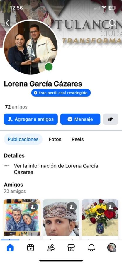Alertan de perfil falso que suplanta identidad de Lorena García Cázares