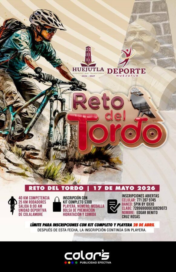 Huejutla invita rodar en el Reto del Tordo 2026