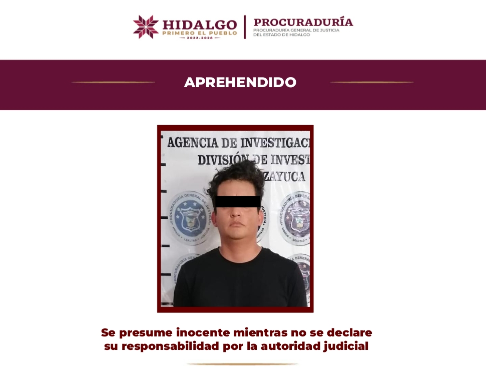 Detienen en Tizayuca a probable feminicida buscado en Veracruz