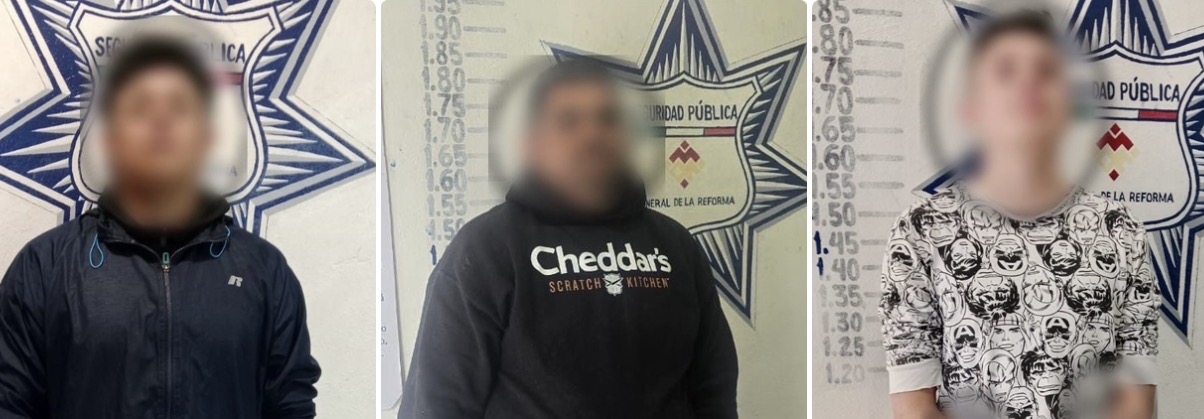 Realiza Secretaría de Seguridad Ciudadana de Mineral de la Reforma la detención de tres hombres