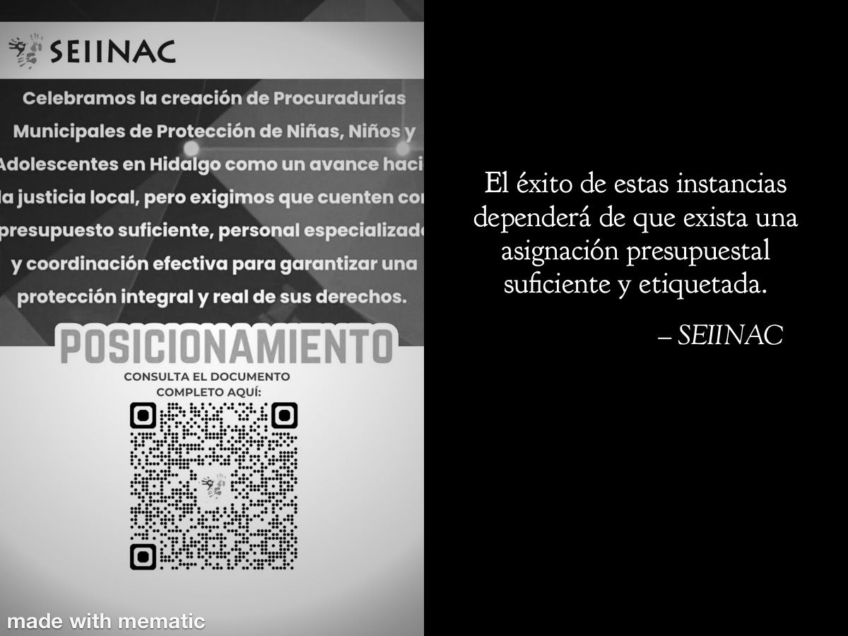 Advierte SEIINAC “riesgo de simulación” en procuradurías de la niñez.