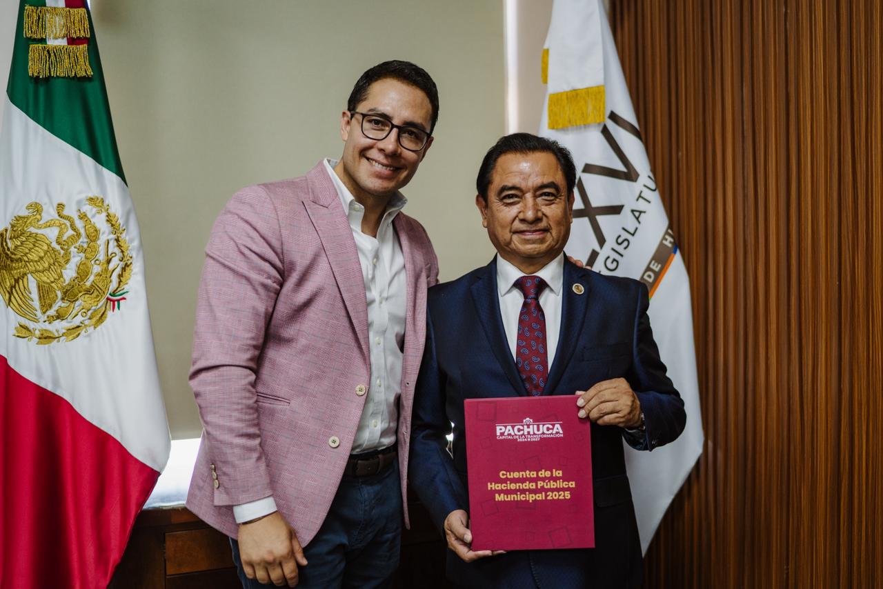 Entrega Jorge Reyes la Cuenta Pública 2025 de Pachuca ante el Congreso de Hidalgo