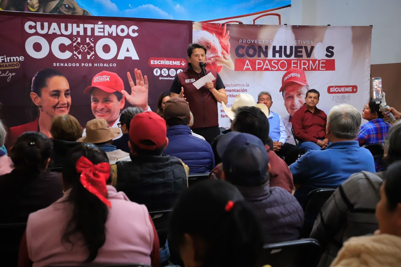 Promueve Cuauhtémoc Ochoa el programa “Con Huevos a Paso Firme”