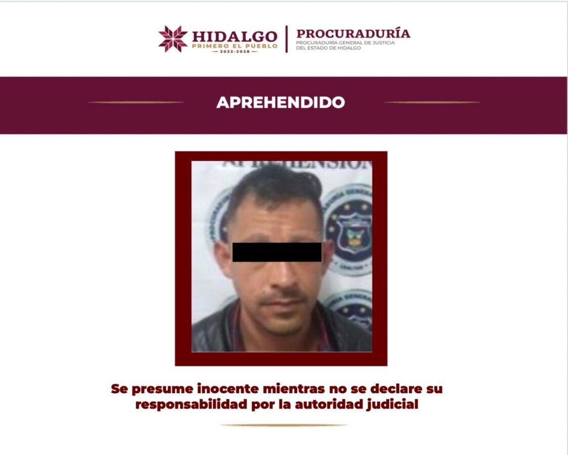 PGJEH ejecuta orden de aprehensión por multihomicidio en Pachuca y detiene a siete personas durante cateo en Atitalaquia.