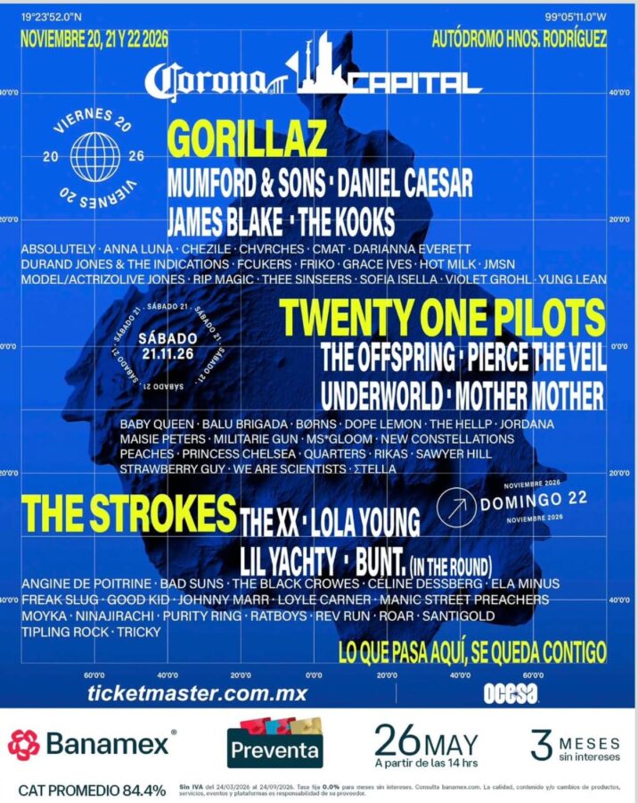 Cita con la escena global: Corona Capital 2026 revela su cartel 