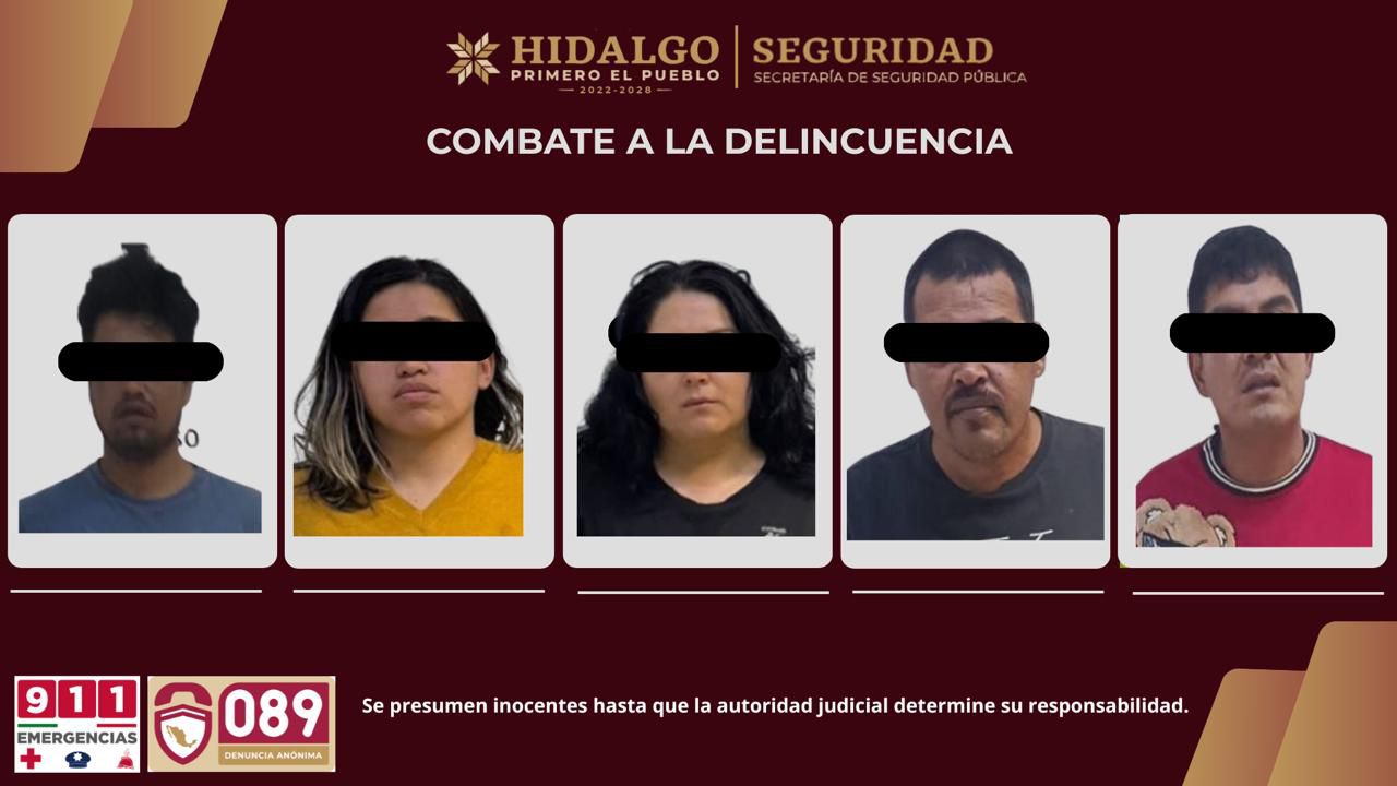 SSPH detiene a cinco personas y recupera casi 3 mil litros de hidrocarburo