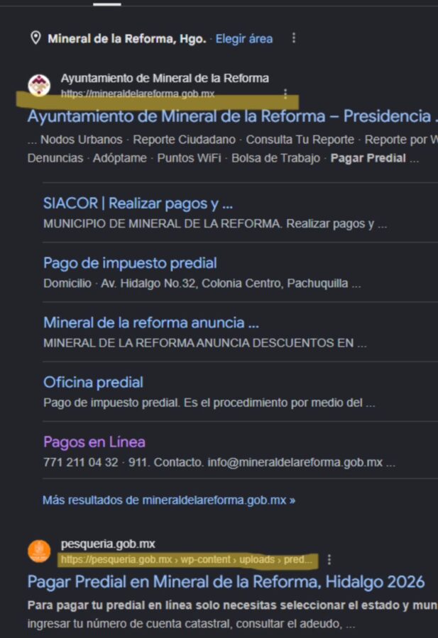 Alerta ayuntamiento de Mineral de la Reforma sobre portal fraudulento para cobro de predial