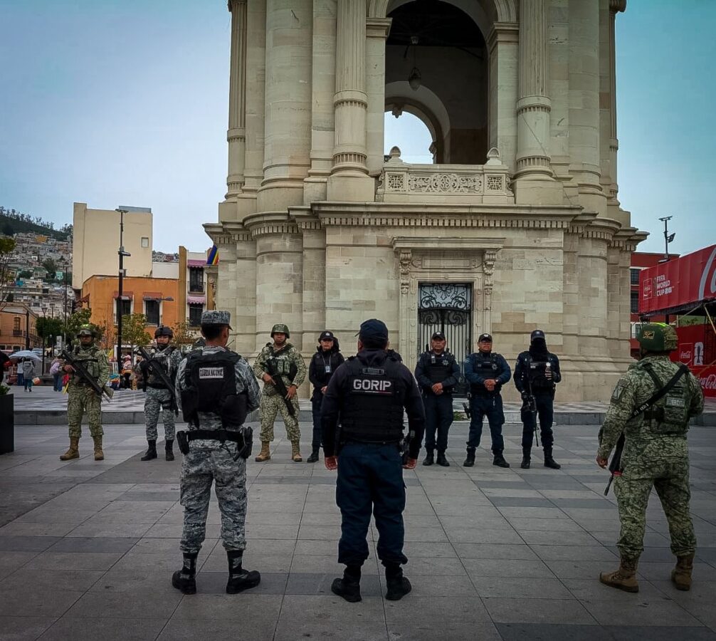 Refuerzan la seguridad en Pachuca con operativo conjunto.