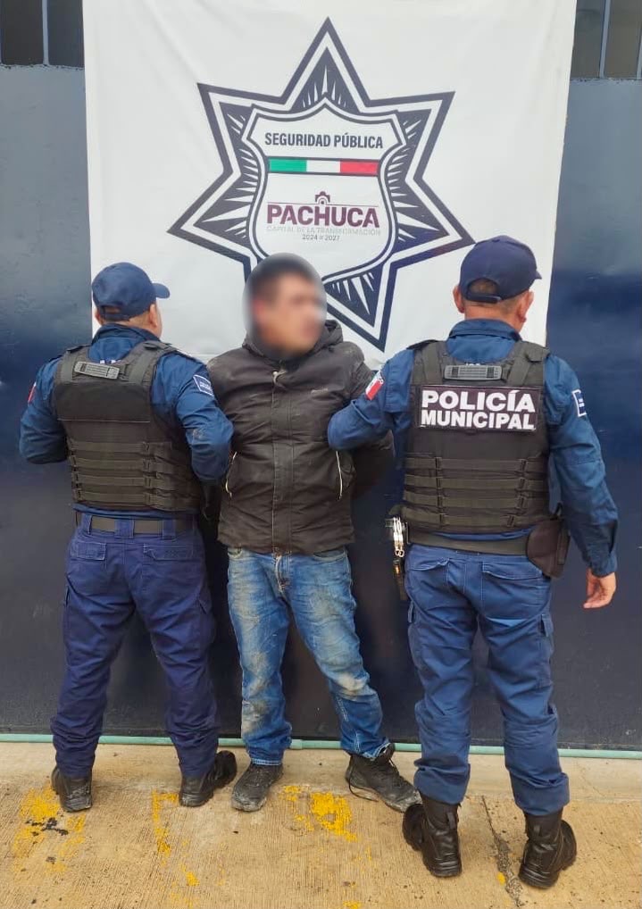 Asegura Policía de Pachuca a persona por presuntos delitos contra la salud