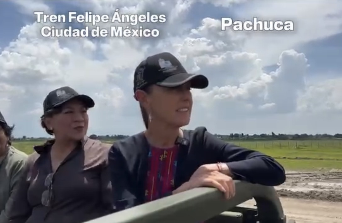 Sheinbaum destaca avance del tren AIFA-Pachuca; “busca fortalecer la conectividad con Hidalgo”.